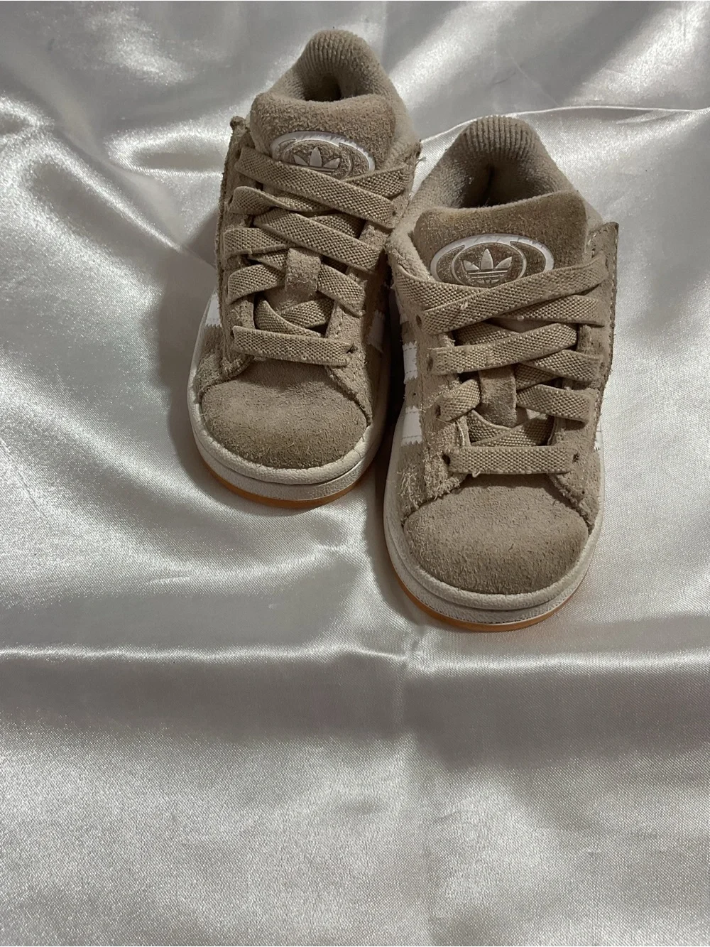 adidas Kids Suede Sneaker in Beige